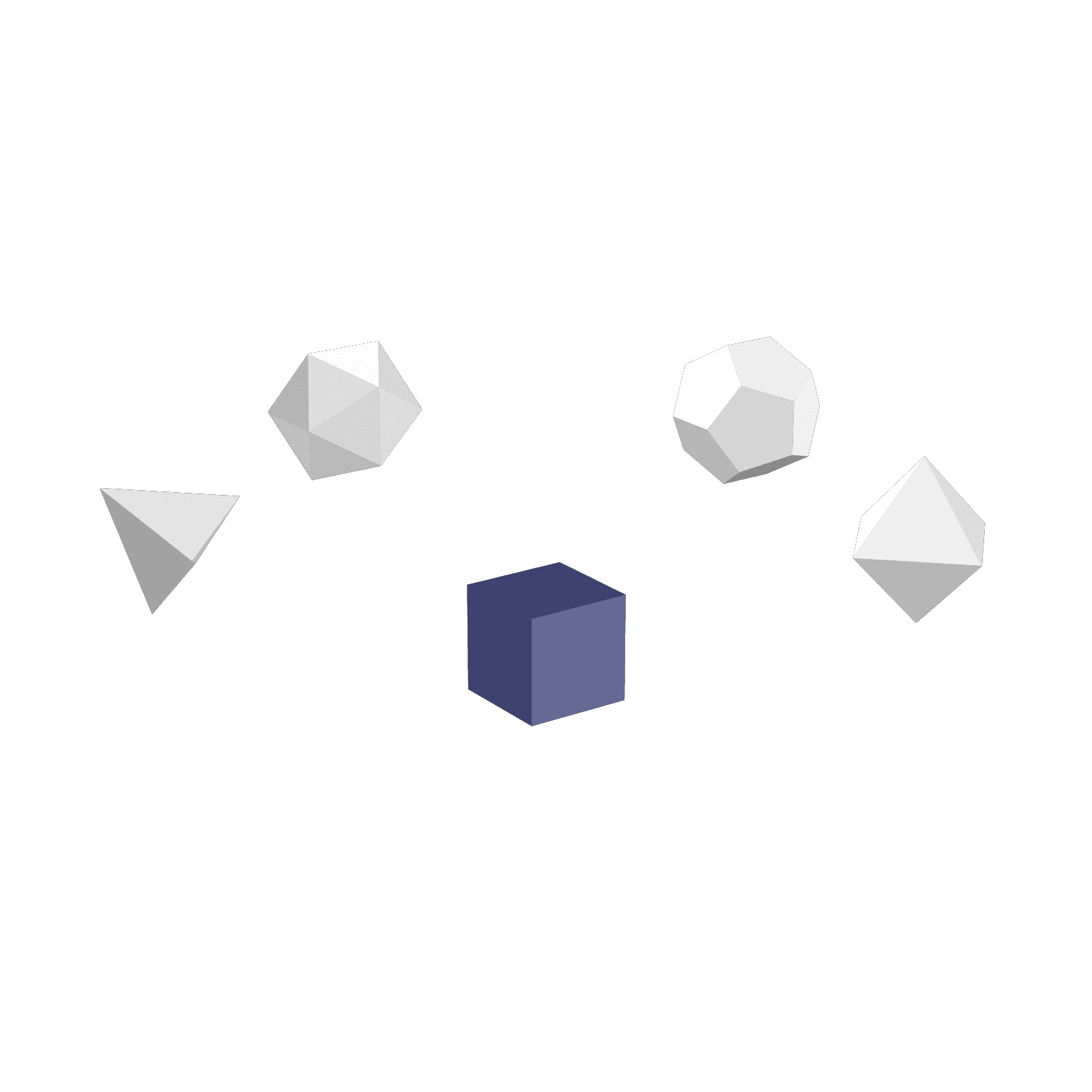Platonic solids preview